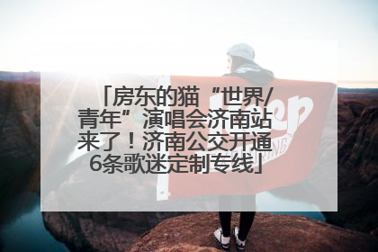 房东的猫“世界/青年”演唱会济南站来了！济南公交开通6条歌迷定制专线